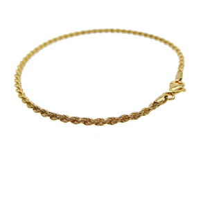 2 mm Bjrn Borg - Cordel kde i Forgyldt Sterlingslv - Armbnd eller Halskde