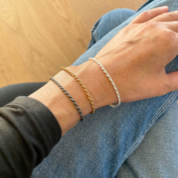 2,5mm Bjrn Borg - Cordel kde i Blank Sterlingslv - Armbnd &amp; Halskde