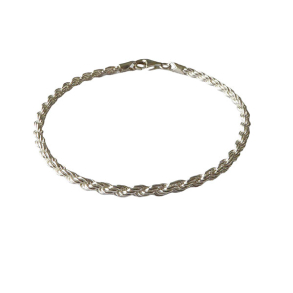 3mm Bjrn Borg - Cordel kde i Blank Sterlingslv - Armbnd eller Halskde