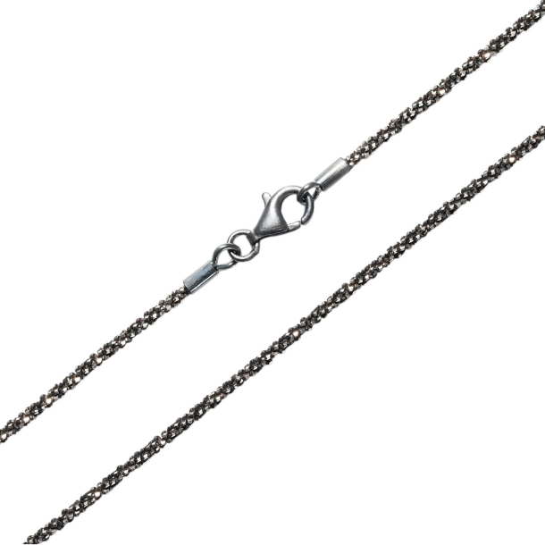 Armbnd &amp; halskde - Oxideret/925-DiamondCut=1,8mm 