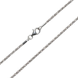 Armbnd eller halskde - Rhodineret/925-DiamondCut=1,8mm 