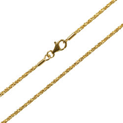 Armbnd eller halskde - Forgyldt/925-DiamondCut=1,8mm 