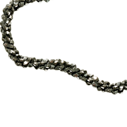 Armbnd &amp; Halskde m.Multi farvede Rdiamanter &amp; Oxideret/Forgyldt Sterlingslv