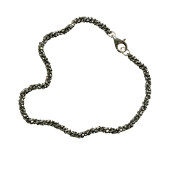 Armbnd eller halskde - Oxideret/925 DiamondCut= 2,8mm