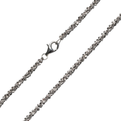 Armbnd eller halskde - Rhodineret/925 DiamondCut=2,8mm 