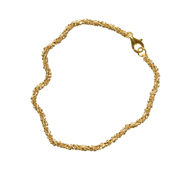 Armbnd &amp; halskde - Forgyldt/925-DiamondCut=2,8mm 