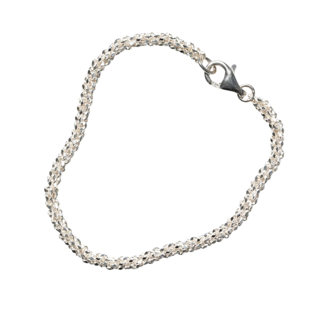 Armbnd &amp; halskde - Blank/925 DiamondCut 3,8mm 