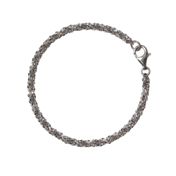 Armbnd &amp; halskde - Rhodineret/925- DiamondCut=3,8mm 