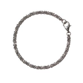 Armbnd & halskde - Rhodineret/925- DiamondCut=3,8mm 