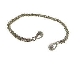 Armbnd eller Halskde - Rhodineret Diamond Star med Magnetls