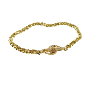 Armbnd eller Halskde - Forgyldt Diamond Star med Magnetls 