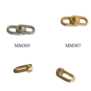 Magnetl�s i Sterlings�lv - Satineret - rhodineret & forgyldt 20x8mm