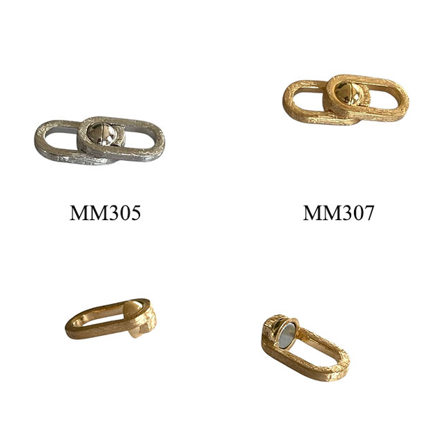 Magnetl�s i Sterlings�lv - Satineret - rhodineret &amp; forgyldt 20x8mm