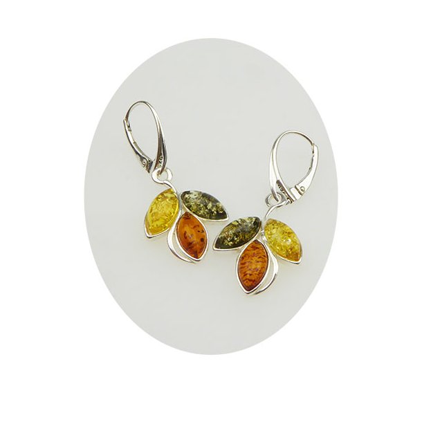 Earring - 925 with Amber