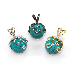 Tyrkis vedhng i sterlingslv