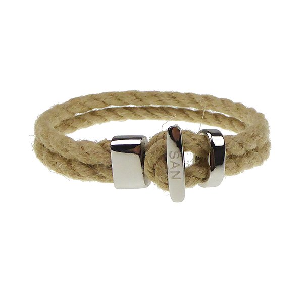 Armbnd - Stainless Steel-2 x  6mm Outdoor Rope
