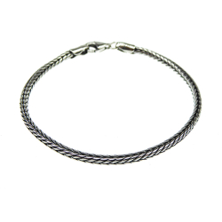 2,8mm Rvekde i Let Oxyderet Sterlingslv Armbnd &amp; Halskde