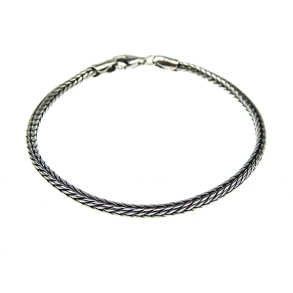 2,8mm Rvekde i Let Oxyderet Sterlingslv Armbnd eller Halskde