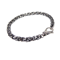 Armbnd &amp; halskde-Venezia Snoet i Letoxideret Sterlingslv 5,5mm