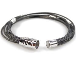 Armbnd eller halskde - Oxyderet/Rhodineret