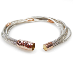 Armbnd eller halskde - Rhodineret &amp; Forgyldt