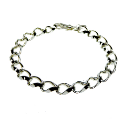 Armbnd eller halskde - Rolo Snoet i Blank Sterlingslv-Bredde 7,3mm