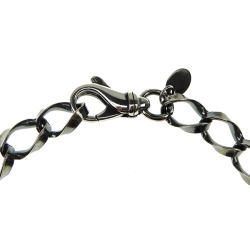 Armbnd eller halskde - Rolo Snoet i Letoxideret Sterlingslv-Bredde 7,3mm