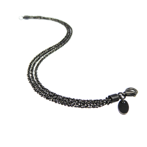 Armbnd eller Halskde - 3 rkket DiamondCut & Oxyderet