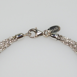 Armbnd eller Halskde - 3 rkket DiamondCut &amp; Rhodineret