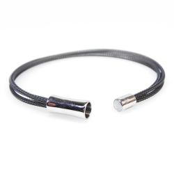 Armbnd &amp; halskde - 3 rk. sort oxyderet Sterlingslv