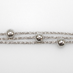 Armbnd &amp; Halskde - 3 rk. med 3 stk Magic Beads-6mm