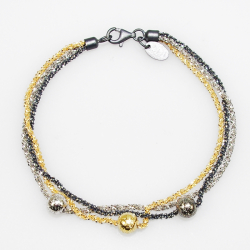 Armbnd eller Halskde - 3 rk. med 3 stk Magic Beads-6mm