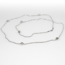 Halskde - Lang kde 70-90cm m.6 stk Magic Beads-6mm