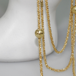 Halskde - Lang kde 70-90cm m. 6 stk Magic Beads-6mm