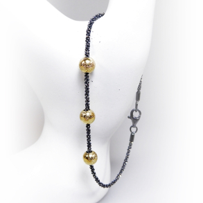 Armbnd eller  Halskde m. 3 stk Magic Beads-6mm