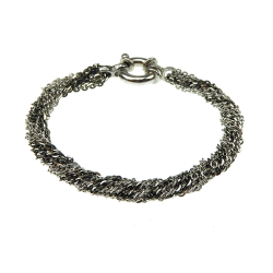 Armbnd &amp; Halskde - 8 rkket m.Multifunktioner-Sort &amp; Rhodineret 