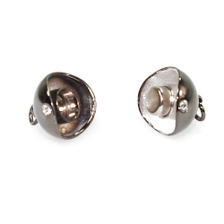 Magnetls - 12mm - Sterlingslv/925 - glat med CZ